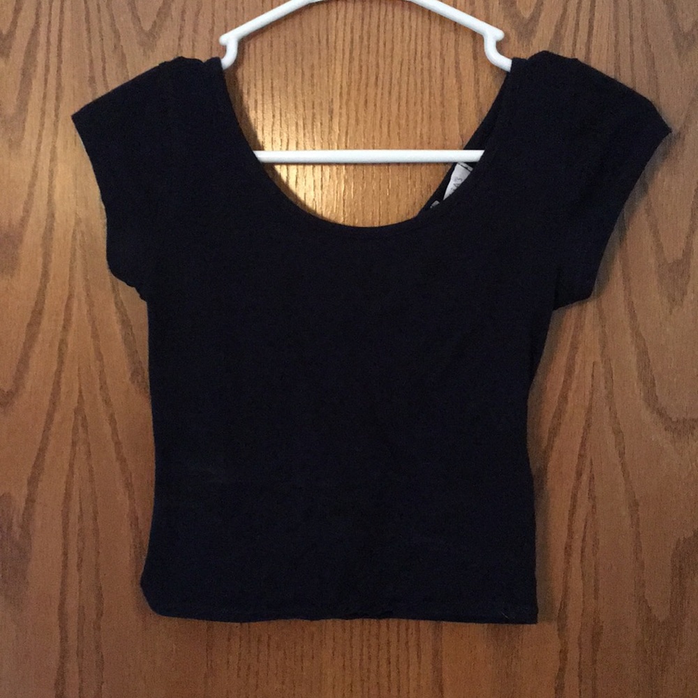Navy crop top